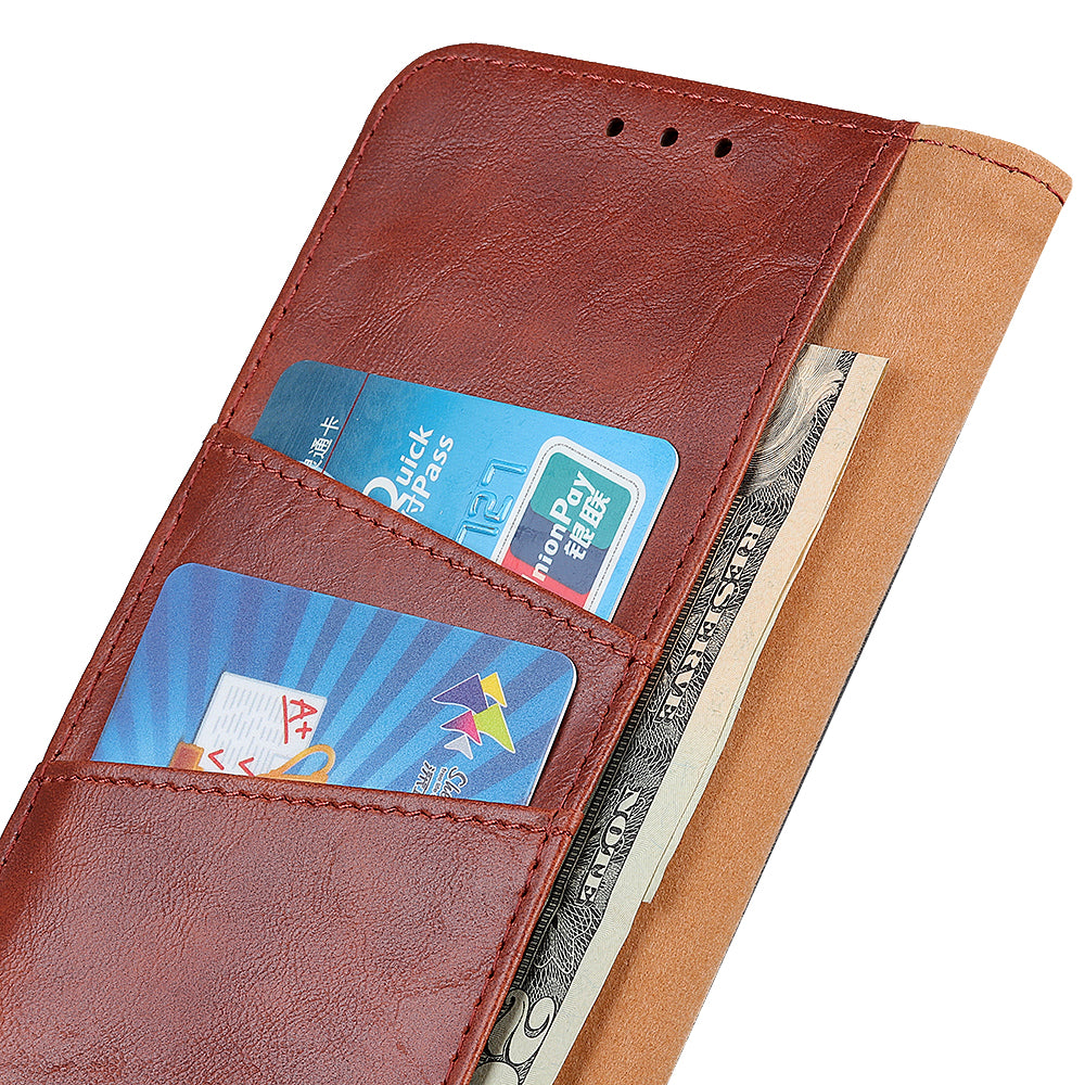 For Honor X8a 4G Drop-proof Phone Case Crazy Horse Texture Split Leather Wallet Cover with Stand For Honor X8a 4G Drop-proof Phone Case Crazy Horse Texture Split Leather Wallet Cover with Stand